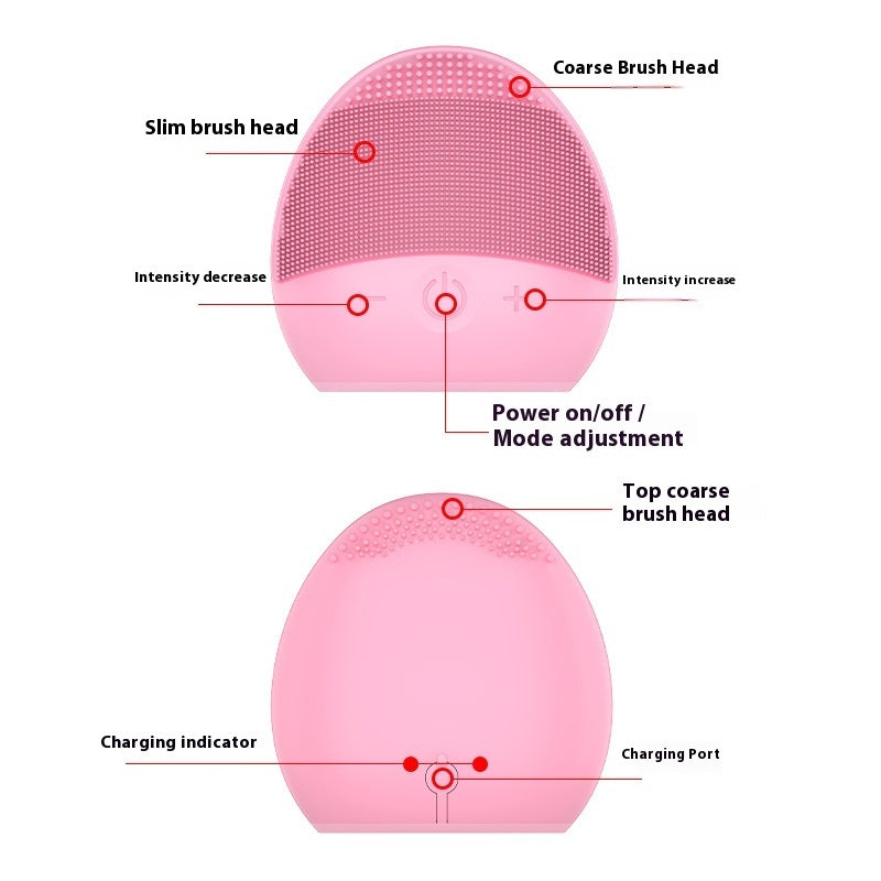 Electric Silicone Facial Cleansing Brush - Deep Pore Cleansing & Exfoliation