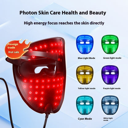 LED Face Mask - 7 Color Light Therapy for Anti-Aging & Skin Rejuvenation